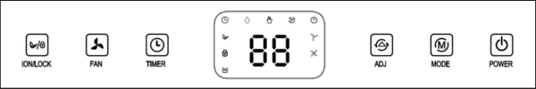 bảng điều khiển Máy hút ẩm FujiE HM-916ED (16 Lít/24h) 