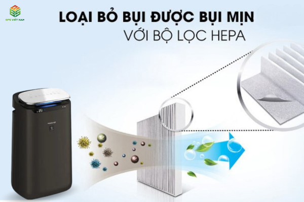 máy lọc không khí loại bỏ bụi bẩn hiệu quả