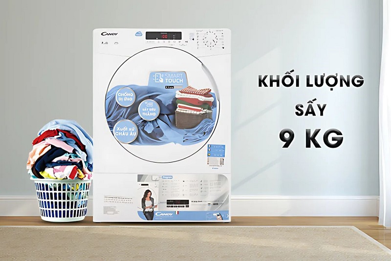 Cách sử dụng máy sấy Candy 9kg CSE V9DF-S nâng cao