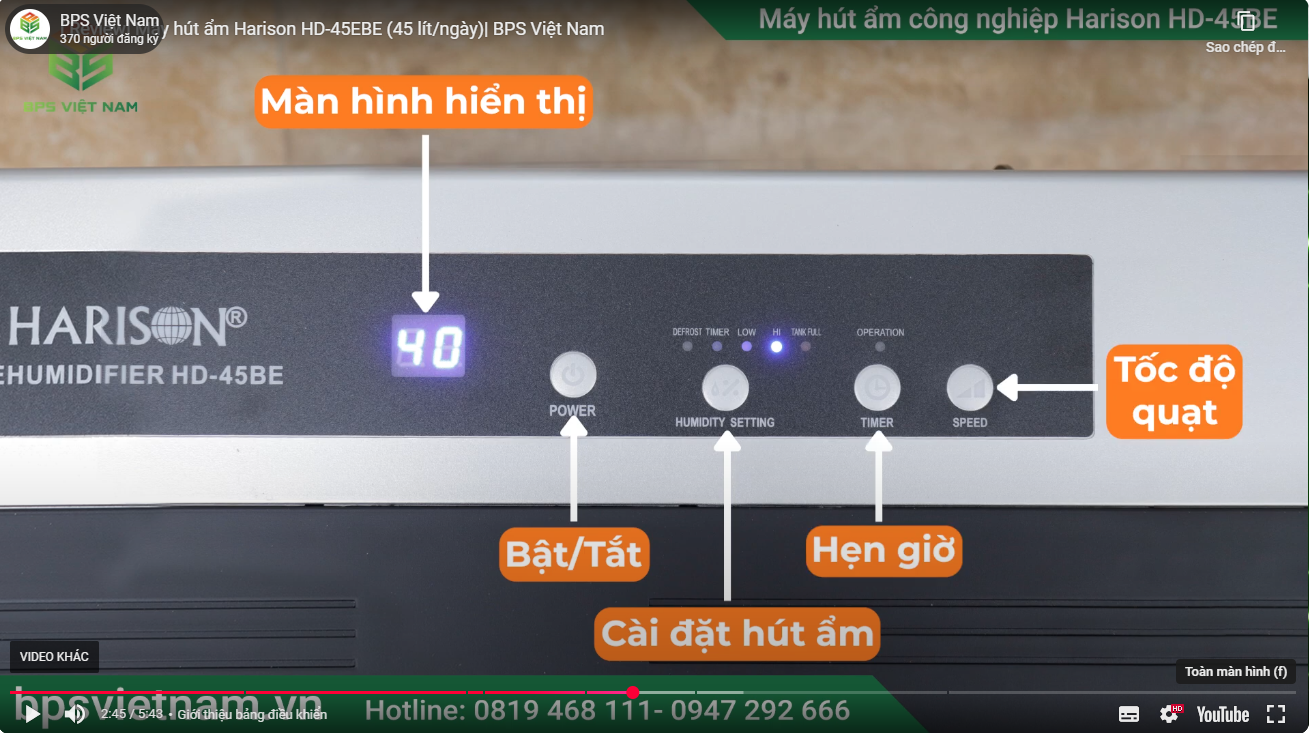 Máy hút ẩm Harison HD-45BE