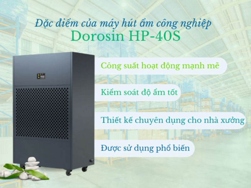 Máy hút ẩm công nghiệp Dorosin HP-40S công suất 960 lít/ngày