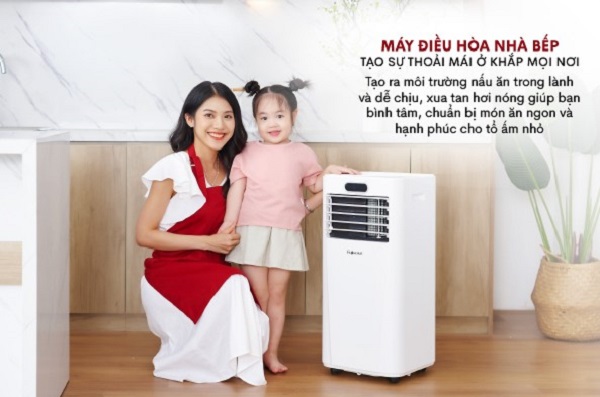 điều hòa di động có bánh xe di chuyển