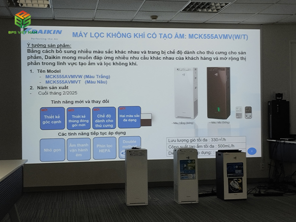 BPS Việt Nam Tham Gia Buổi Training Trải Nghiệm Máy Lọc Không Khí Daikin MCK555AVMV