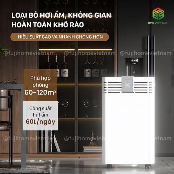 Máy hút ẩm FujiHome DH60W-HEPA (60 Lít/24h)