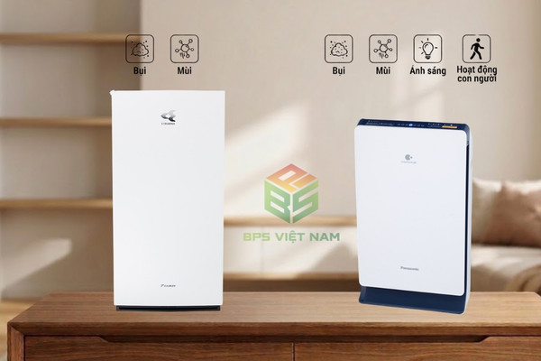 Máy lọc không khí Daikin và Panasonic khác nhau về cảm biến