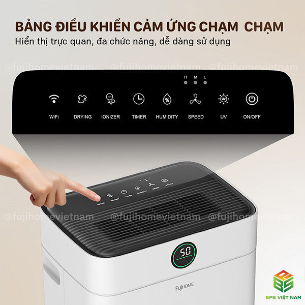 Bảng điều khiển Máy hút ẩm FujiHome DH18W-HEPA (18 Lít/24h)