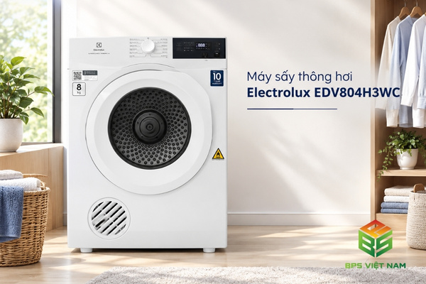 Máy sấy quần áo Electrolux EDV804H3WC chống nhăn hiệu quả