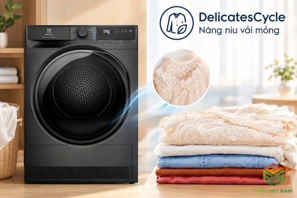 Máy sấy quần áo Electrolux EDH803J5SC tích hợp Chu trình sấy DelicatesCycle