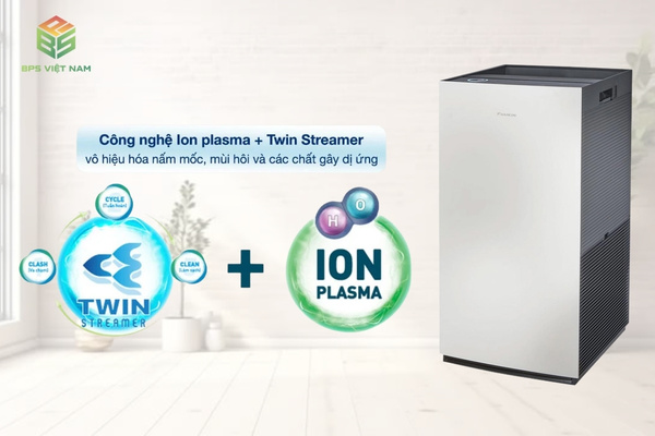 Công nghệ bảo vệ kép Twin Streamer + Ion Plasma trên Daikin MC80ZVM7