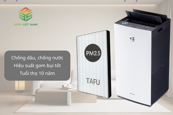 Màng lọc Tafu – Hepa tĩnh điện thế hệ mới trên máy lọc không khí Daikin MC80ZVM7