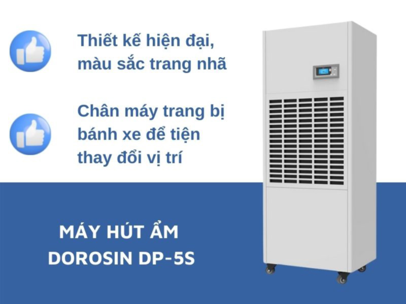 Máy hút ẩm công nghiệp Dorosin DP-5S công suất 180 lít/ngày