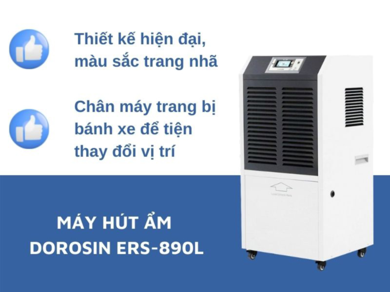 Máy hút ẩm công nghiệp Dorosin ERS-890L công suất 90 lít/ngày