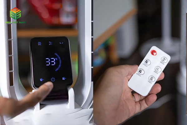 bảng điều khiển Quạt không cánh tích hợp lọc không khí Fujihome BF308DC