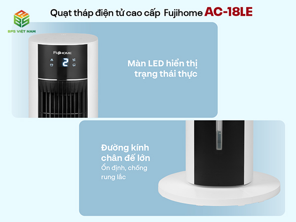 Quạt tháp hơi nước Fujihome AC-18LE trang bị bảng điều khiển hiện đại