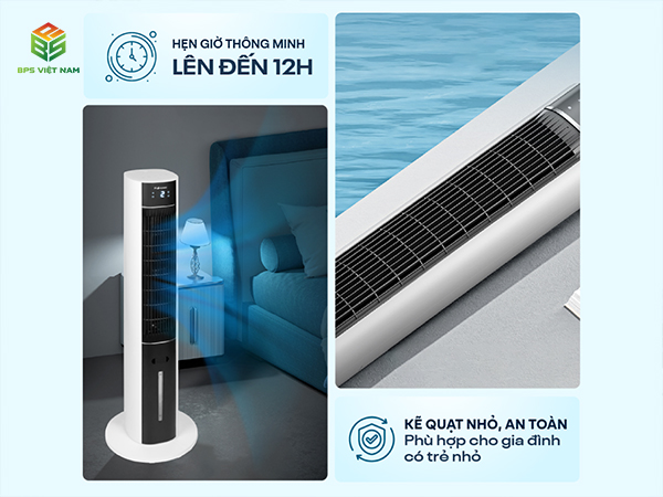 Quạt tháp hơi nước Fujihome AC-18LE hẹn giờ tiện lợi