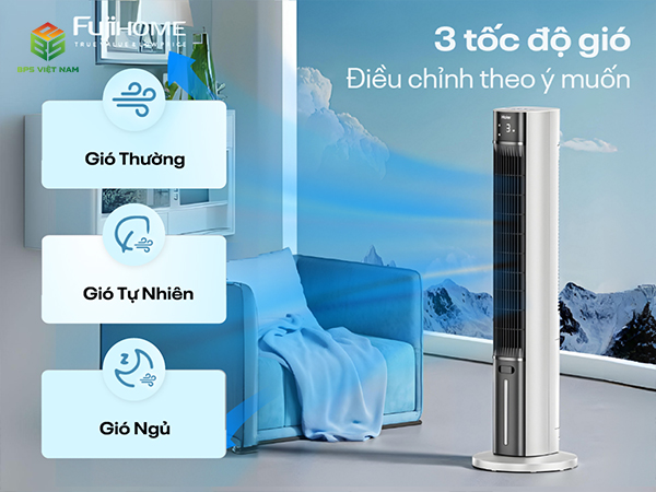 Quạt tháp hơi nước Fujihome AC-18LE có 3 chế độ hoạt động