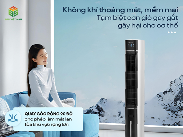 Quạt tháp hơi nước Fujihome AC-18LE góc quay rộng 90 độ