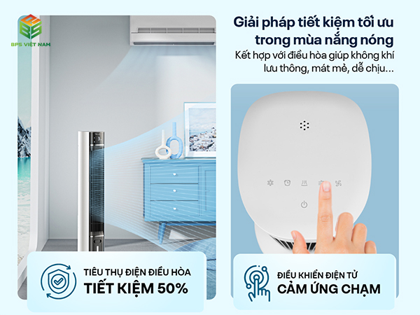 Quạt tháp hơi nước Fujihome AC-18LE bảng điều khiển