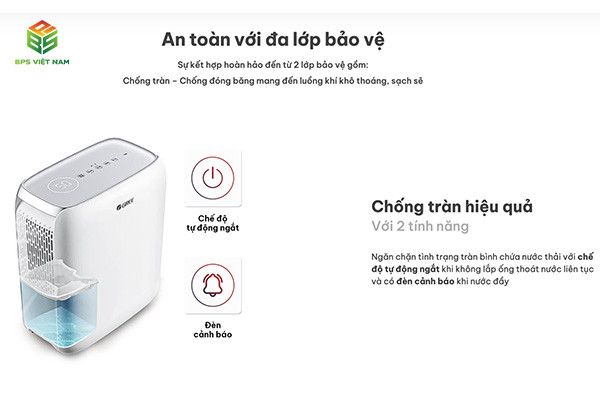 Máy hút ẩm Gree GDN10BC-K5EBA2B (10 Lít/24h)