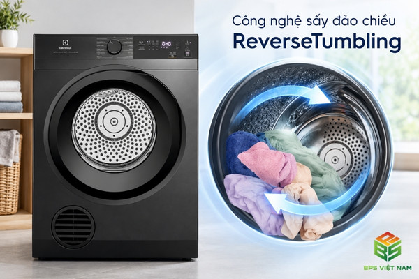 Máy sấy quần áo Electrolux EDV904N3S với công nghệ ReverseTumbling