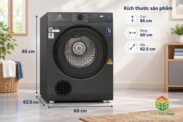 Thiết kế của máy sấy quần áo Electrolux EDV904N3SC