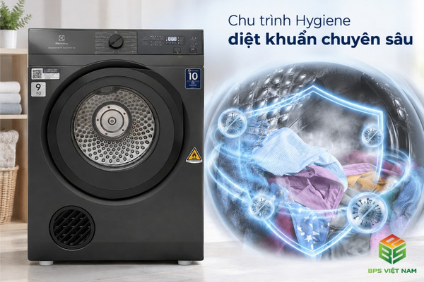 Công nghệ HygienicCare ở máy sấy quần áo Electrolux EDV904N3SC