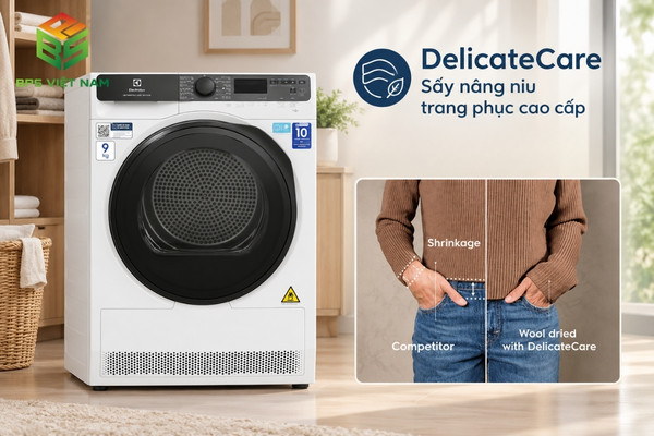 Electrolux EDH903R7WC tích hợp công nghệ DelicateCare bảo vệ quần áo tối ưu