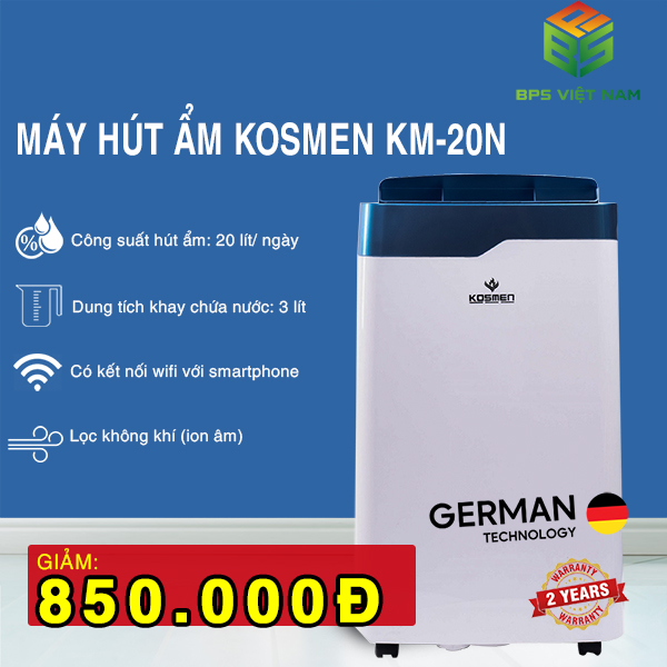 giá máy hút ẩm kosmen km-20n
