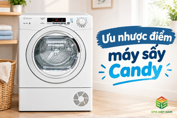 Ưu nhược điểm máy sấy quần áo Candy