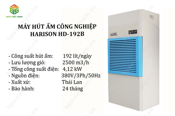 Máy hút ẩm công nghiệp Harison HD-192B (192 Lít/24h)