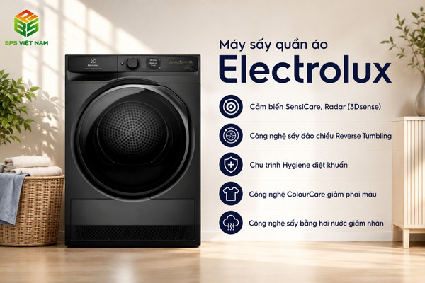 Tính năng và công nghệ trên máy sấy Electrolux