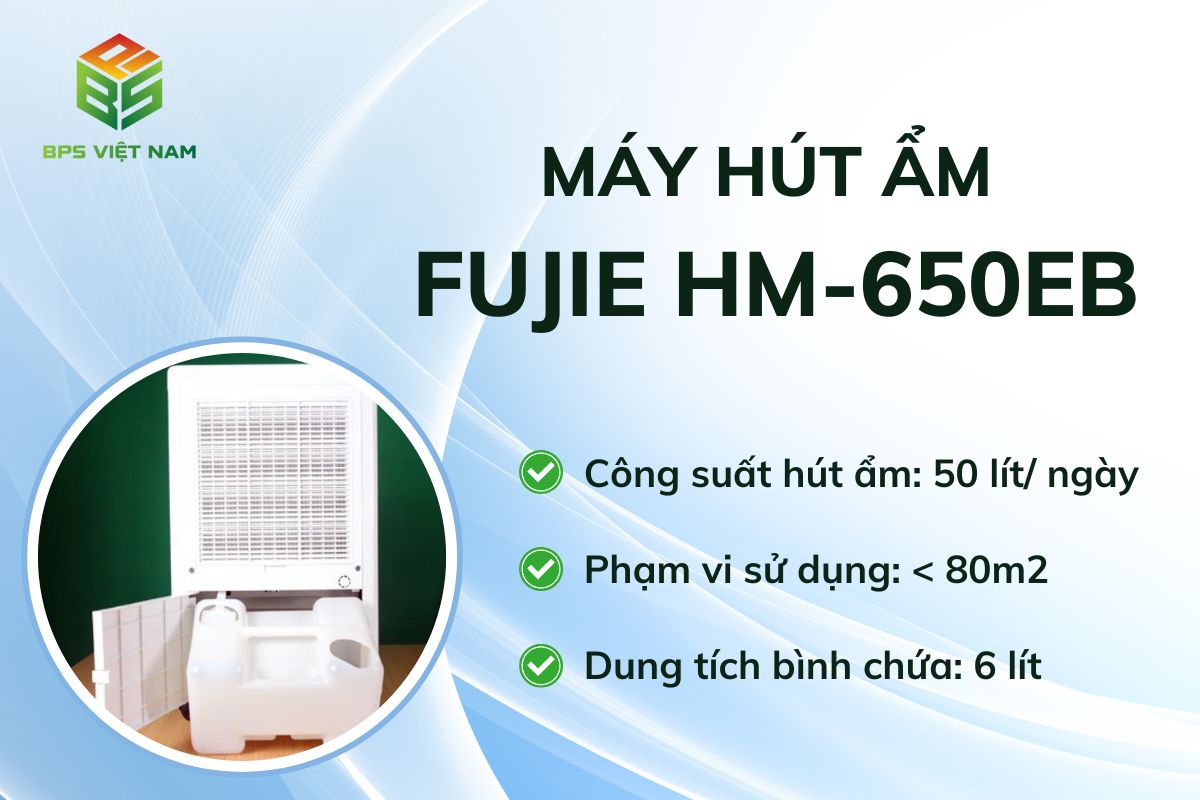 máy hút ẩm fujie hm 650eb