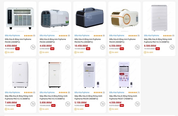 Địa chỉ mua máy lạnh di động Fujihome chính hãng