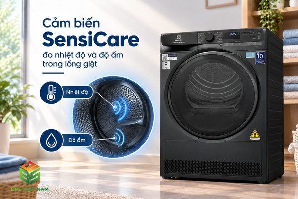 Cảm biến độ ẩm SensiCare trên máy sấy Electrolux EDH903R7SC