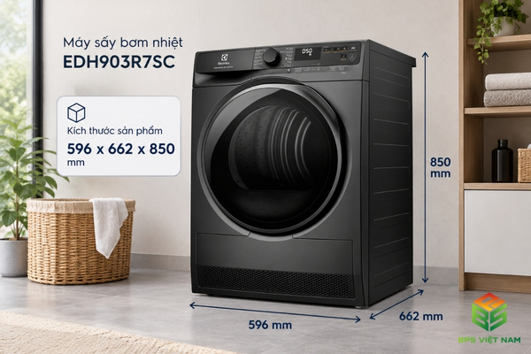 Thiết kế của máy sấy bơm nhiệt Electrolux EDH903R7SC 9kg