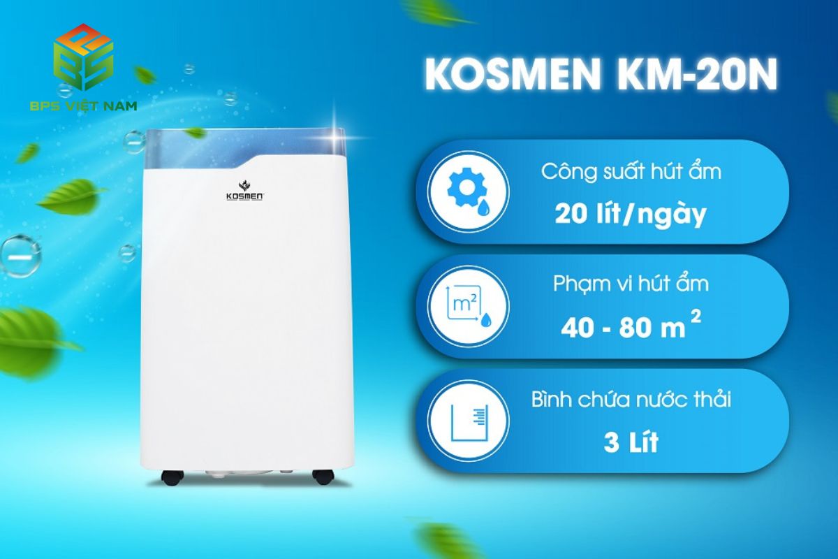 hướng dẫn sử dụng máy hút ẩm kosmen km-20n