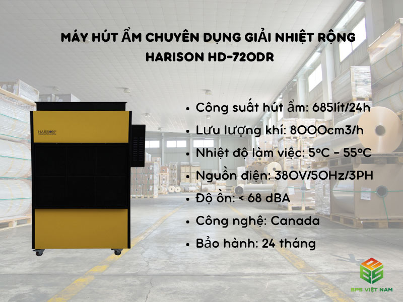 Đặc điểm của Máy hút ẩm chuyên dụng dải nhiệt rộng Harison HD-720DR