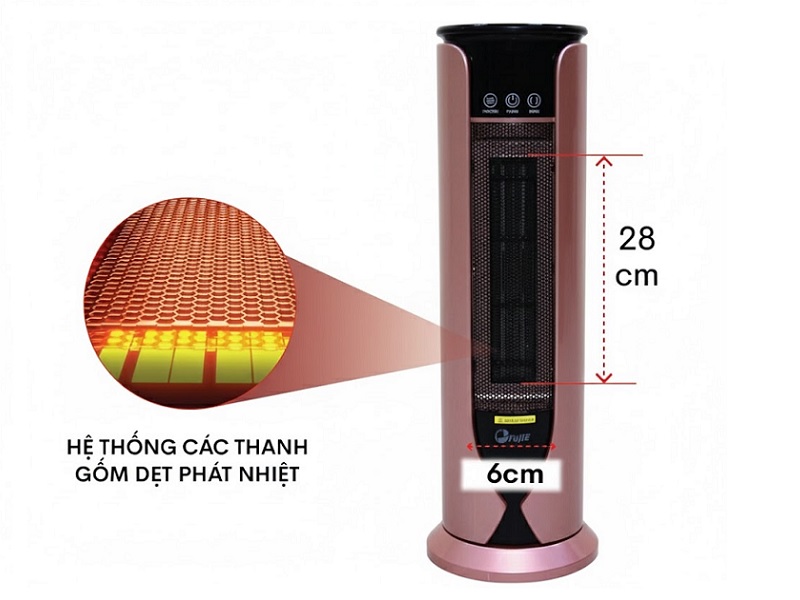 quạt sưởi gốm ceramic Fujie CH-1600RM