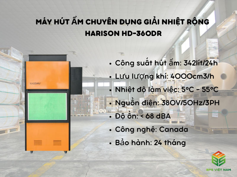 Máy hút ẩm chuyên dụng dải nhiệt rộng Harison HD-360DR 