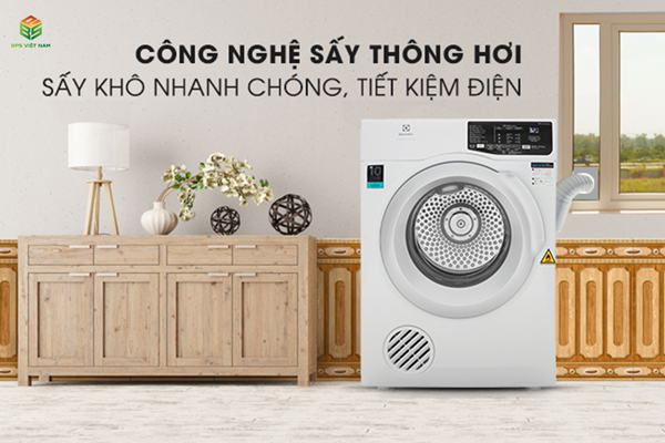 ưu điểm máy sấy quần áo thông hơi