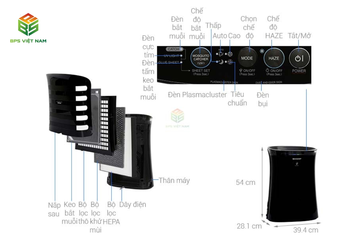 Máy lọc không khí Sharp FP-GM50E-B