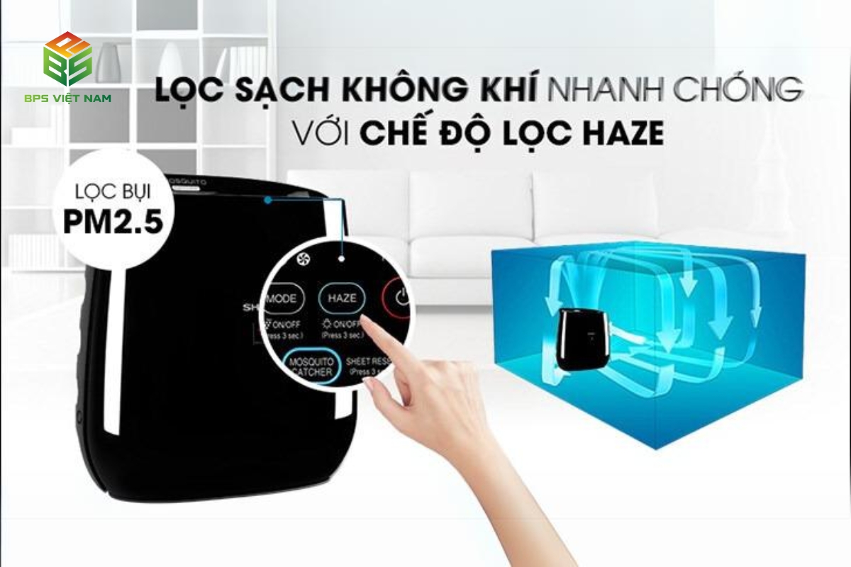 Lọc khí nhanh chóng với chế độ lọc Haze