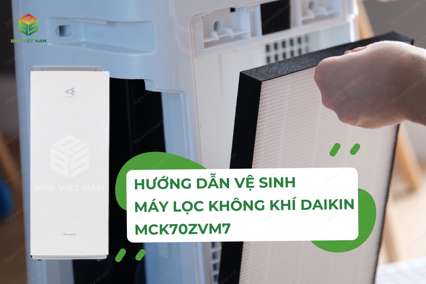  Hướng dẫn vệ sinh máy lọc không khí Daikin MCK70ZVM7 đúng cách
