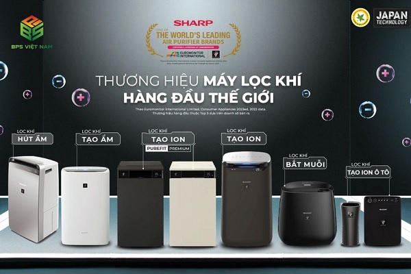 Top 6 máy lọc không khí ion âm tại BPS Việt Nam