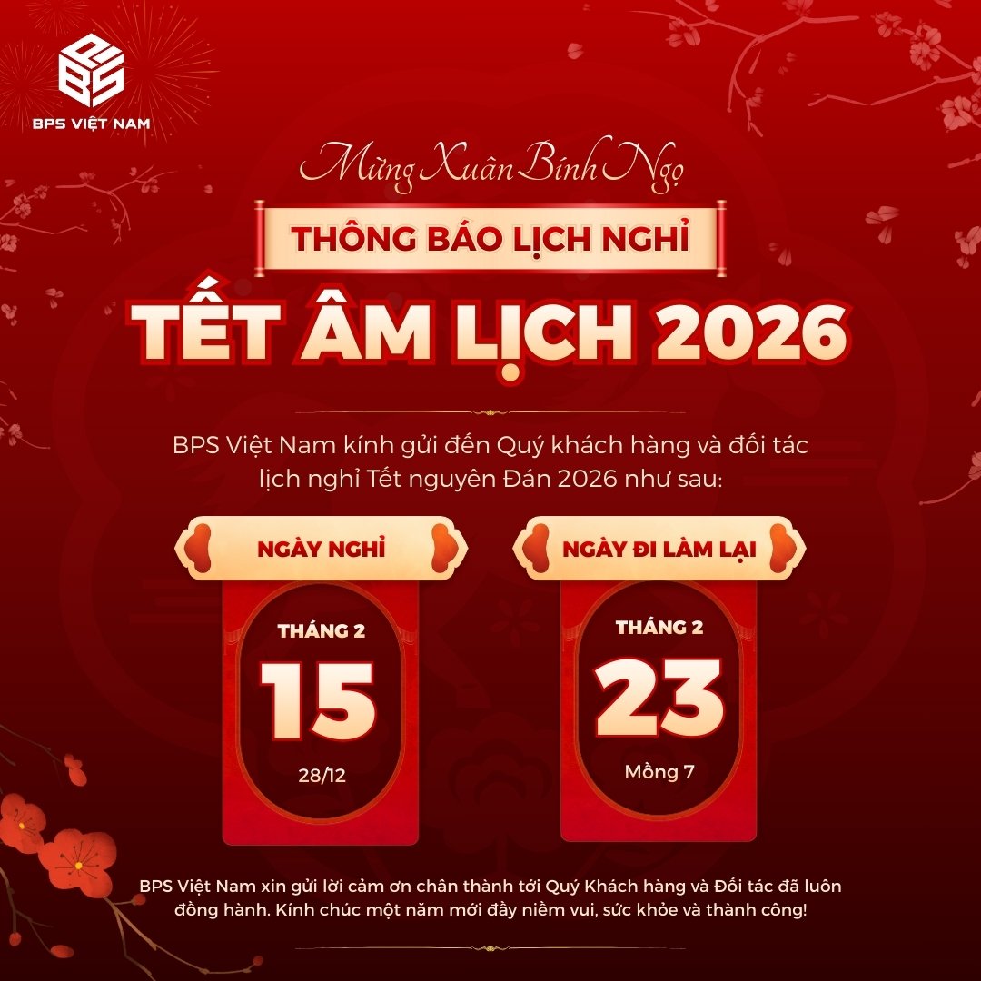 THÔNG BÁO LỊCH NGHỈ TẾT ÂM LỊCH 2026 - MỪNG XUÂN BÍNH NGỌ