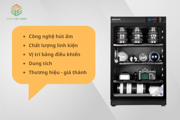 Tủ chống ẩm máy ảnh loại nào tốt? Tiêu chí lựa chọn