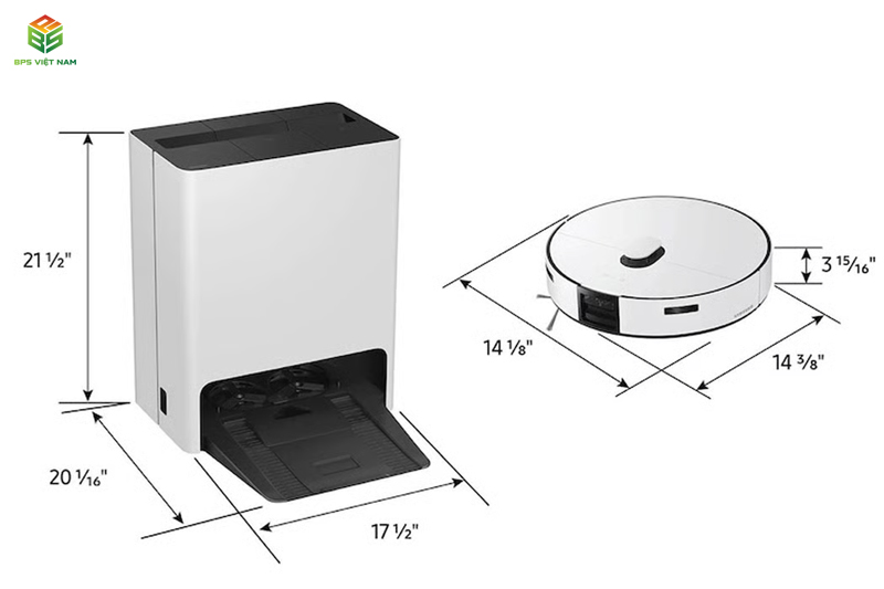 Tổng hợp kích thước robot hút bụi lau nhà phổ biến 2026